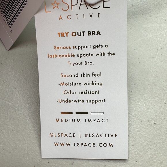 New L*Space Active Tryout Sports Bra ELB Blue Women's Small NWT Underwire - Picture 12 of 12